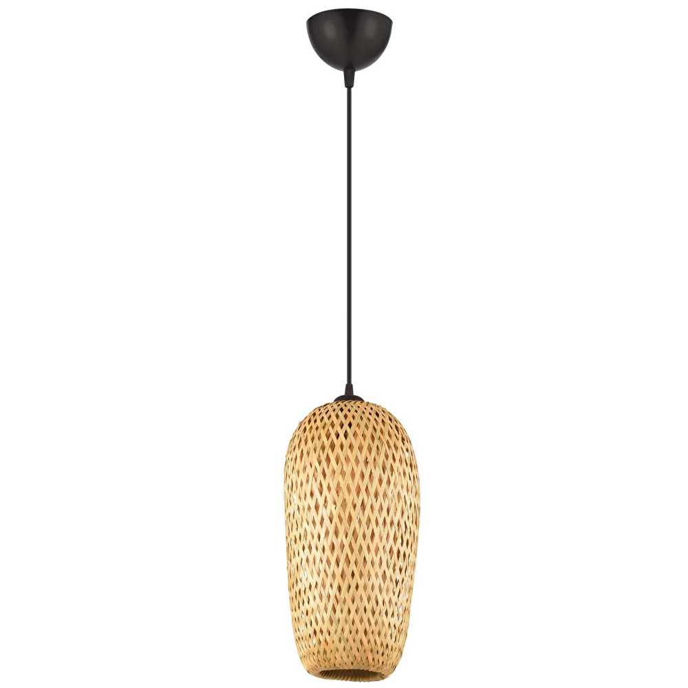 Apliqa Pedri Tekli Rattan Modern Tasarım Sarkıt Avize görseli 2