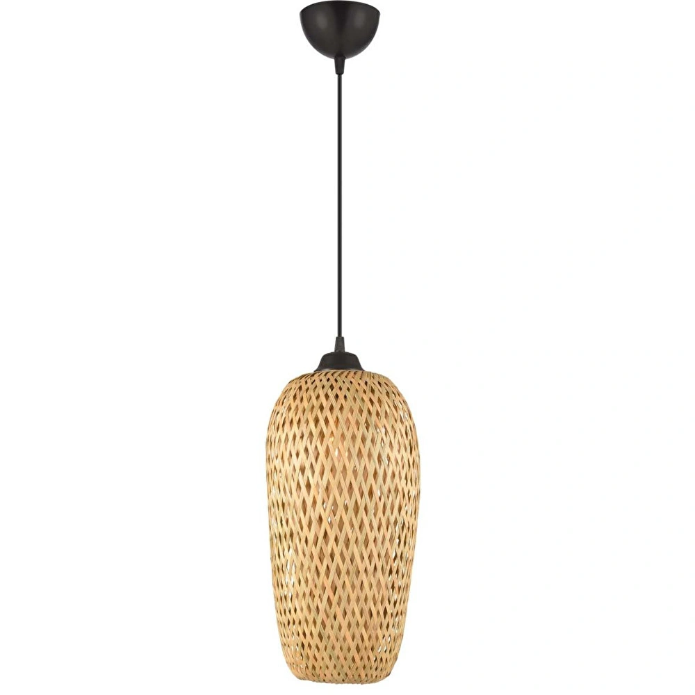 Apliqa Pedri Tekli Rattan Modern Tasarım Sarkıt Avize görseli 3