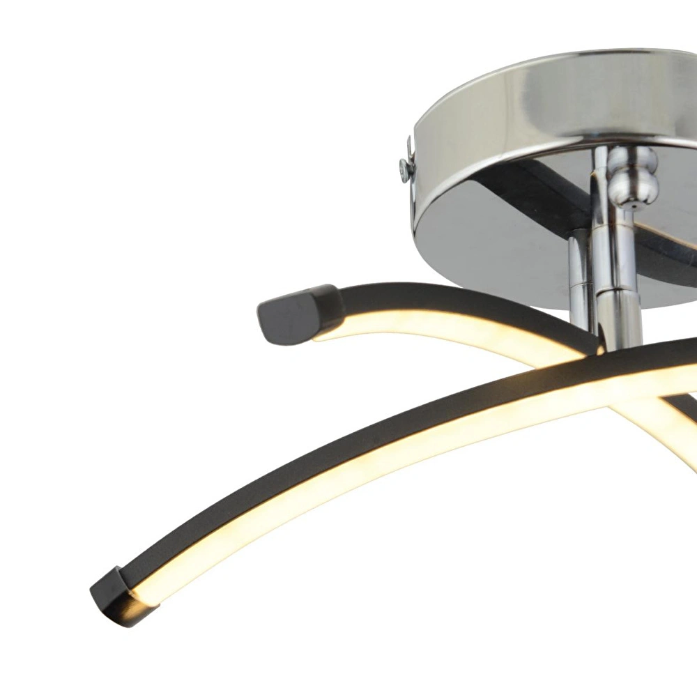 Apliqa Dosse 2li Siyah 15 Watt Plafonyer 3 Renkli Ledli Modern Mutfak Banyo Led Salon Sarkıt Avize görseli 3