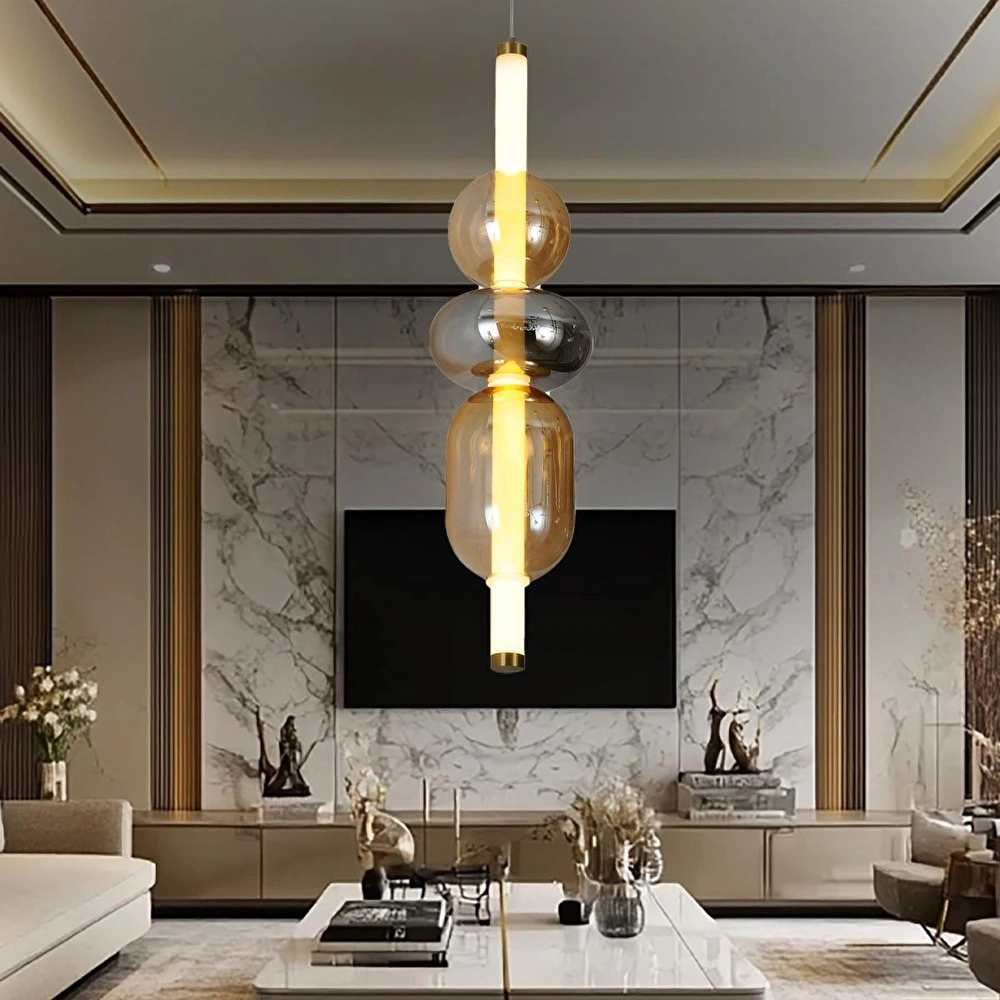 Apliqa Olca 12 Watt Tekli Gold Modern Tekli Sarkıt Avize görseli 1