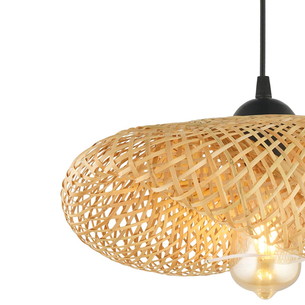 Apliqa Edna Tekli Rattan Modern Tasarım Oturma Odası Avize görseli 4