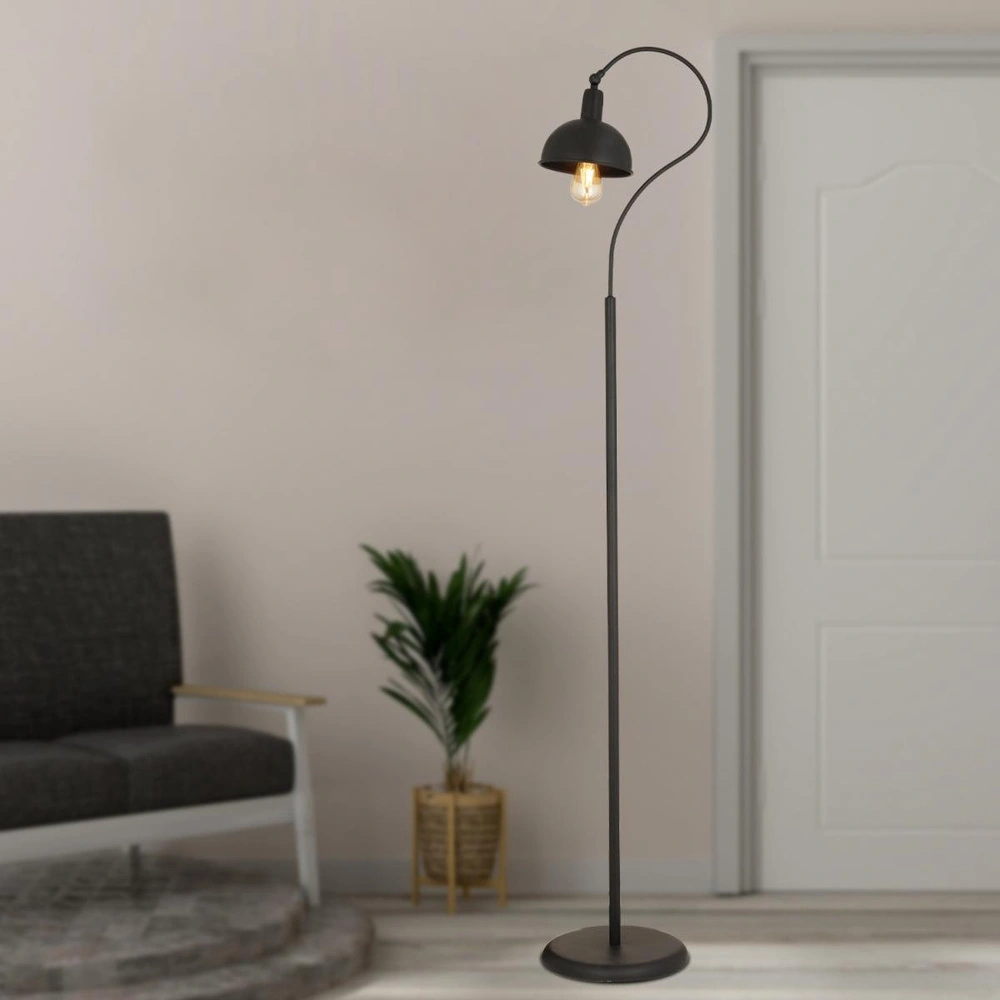 Apliqa Angora Siyah Dekoratif Tasarım Retro Modern Metal Lambader görseli 2