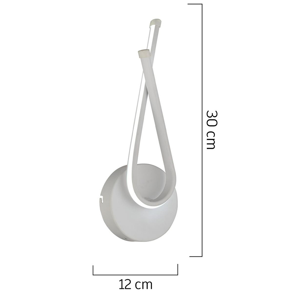 Apliqa Pedra Beyaz 20 Watt Duvar Lambası Modern Tasarım Salon Led Aplik görseli 3