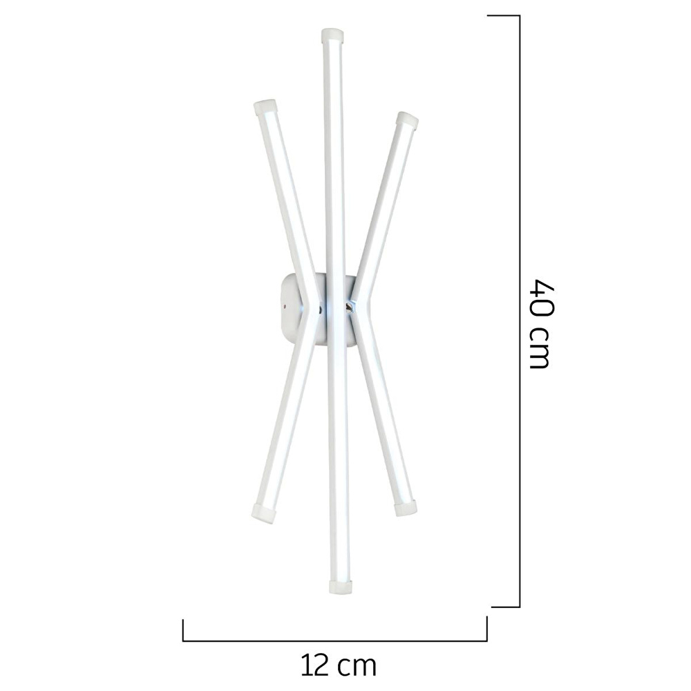 Apliqa Estela Beyaz 25 Watt Modern Tasarım Banyo Koridor Ledli Salon Aplik görseli 3