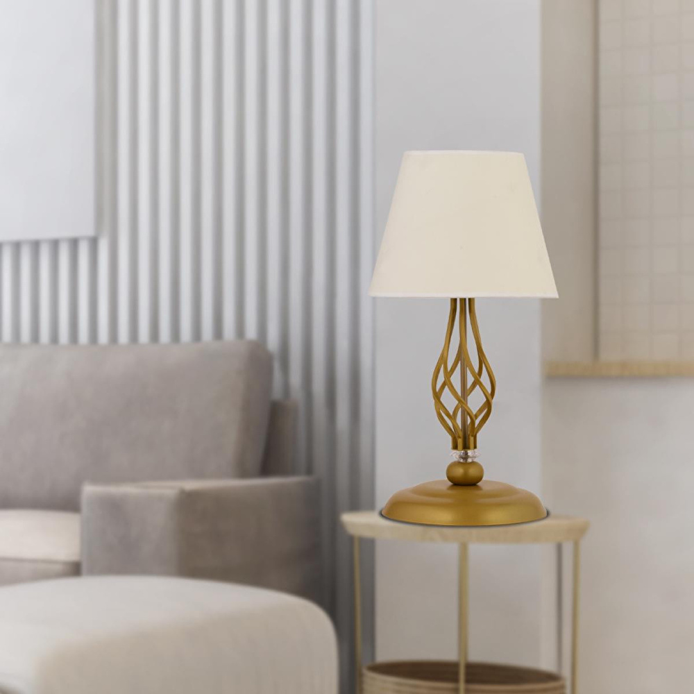 Apliqa Lupin Beyaz Şapkalı Gold Masa Lambası Modern Tasarım Salon-yatak Odası Abajur görseli 2