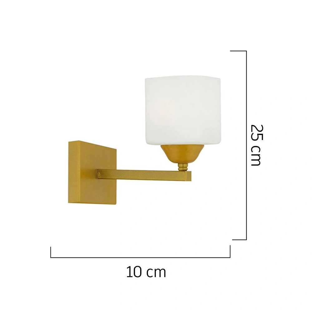 Apliqa Minel Gold Duvar Lambası Yatak Odası-yatak Başı-banyo İçin Modern Aplik görseli 1