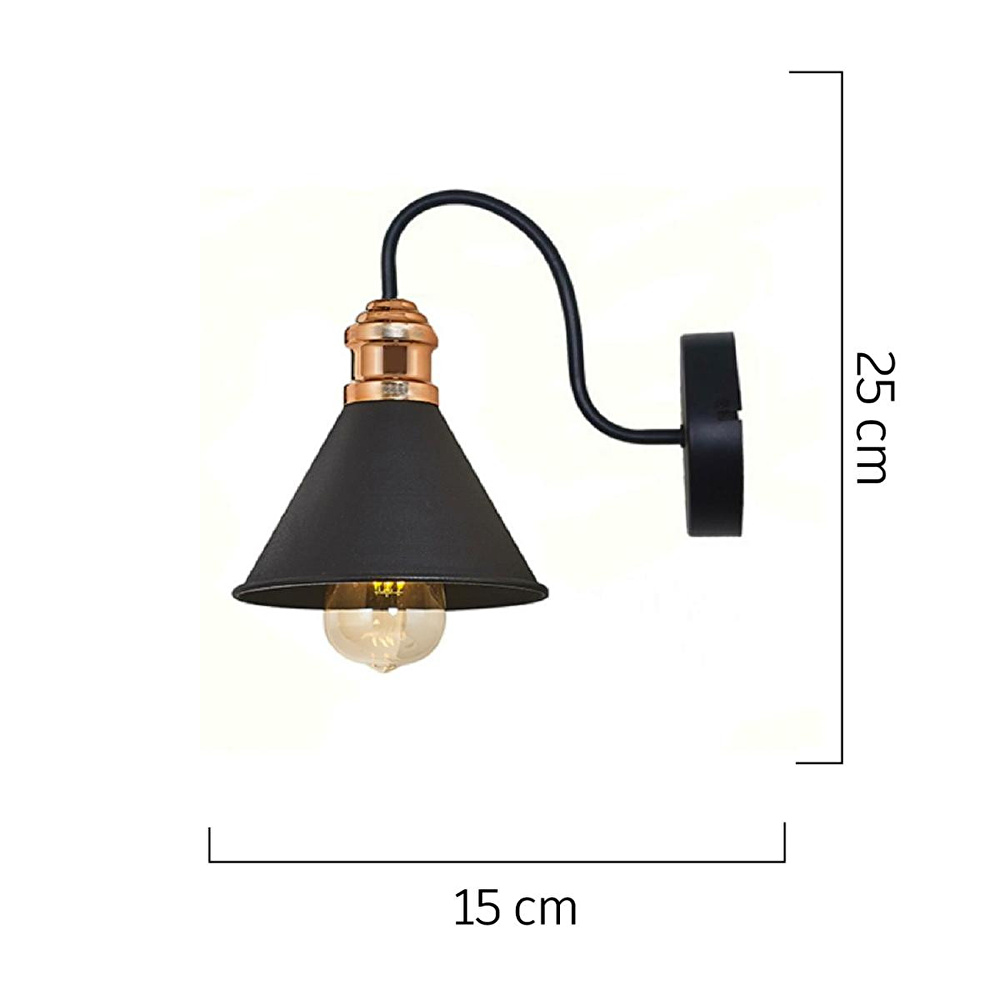 Apliqa Görez Siyah Yatak Odası-yatak Başı,cafe,restoran Için Duvar Lambası Modern Retro Aplik görseli 3