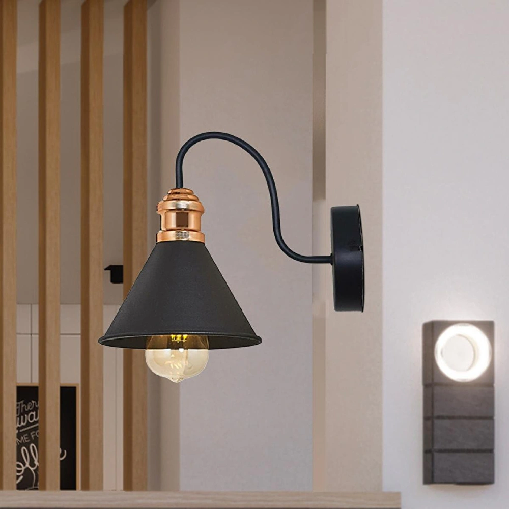 Apliqa Görez Siyah Yatak Odası-yatak Başı,cafe,restoran Için Duvar Lambası Modern Retro Aplik görseli 1