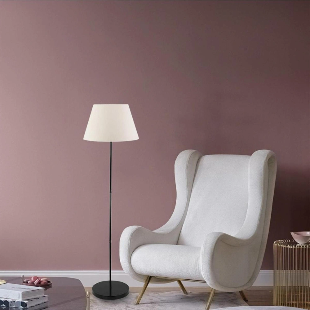 Apliqa Flora Tekli Beyaz Şapkalı Siyah Dekoratif Modern Tasarım Retro Salon Lambader görseli 1