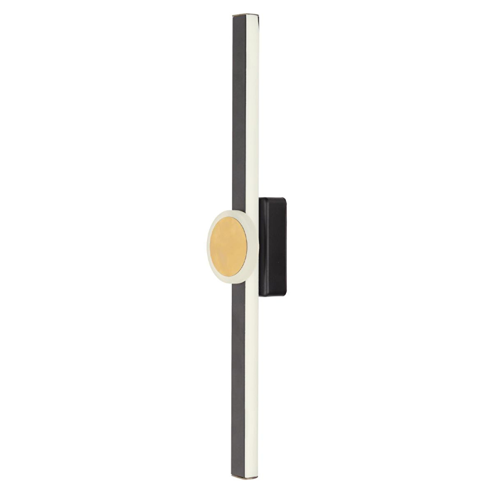 Apliqa Disk Siyah Gold 26 Watt Modern Tasarım Banyo Koridor Ledli Salon Aplik görseli 2