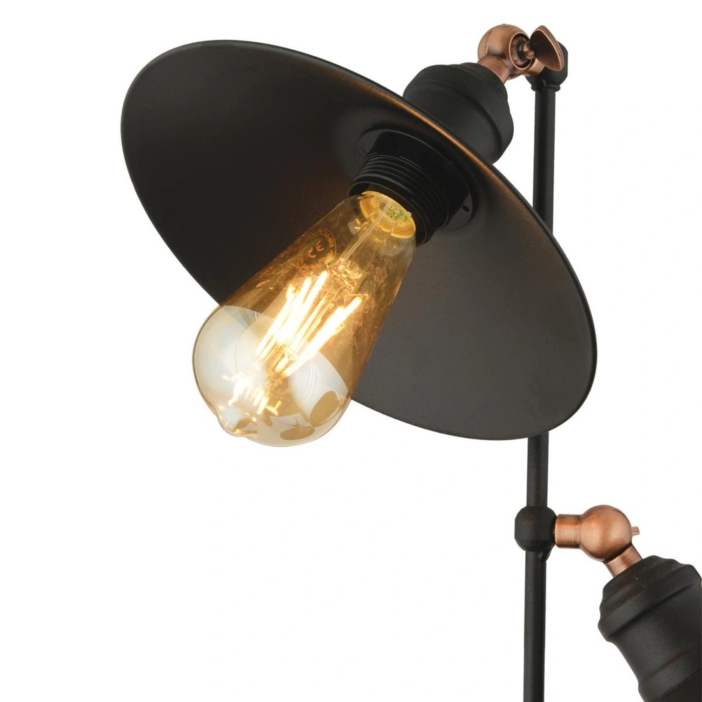 Apliqa Violet 3lü Siyah Modern Tasarım Retro 3 Ayaklı Abajur Lamba Metal Lambader görseli 3