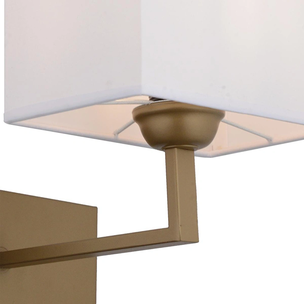 Apliqa Rylee Tekli Beyaz Şapkalı Eskitme Duvar Lambası Yatak Odası-yatak Başı-banyo Için Modern Aplik görseli 4