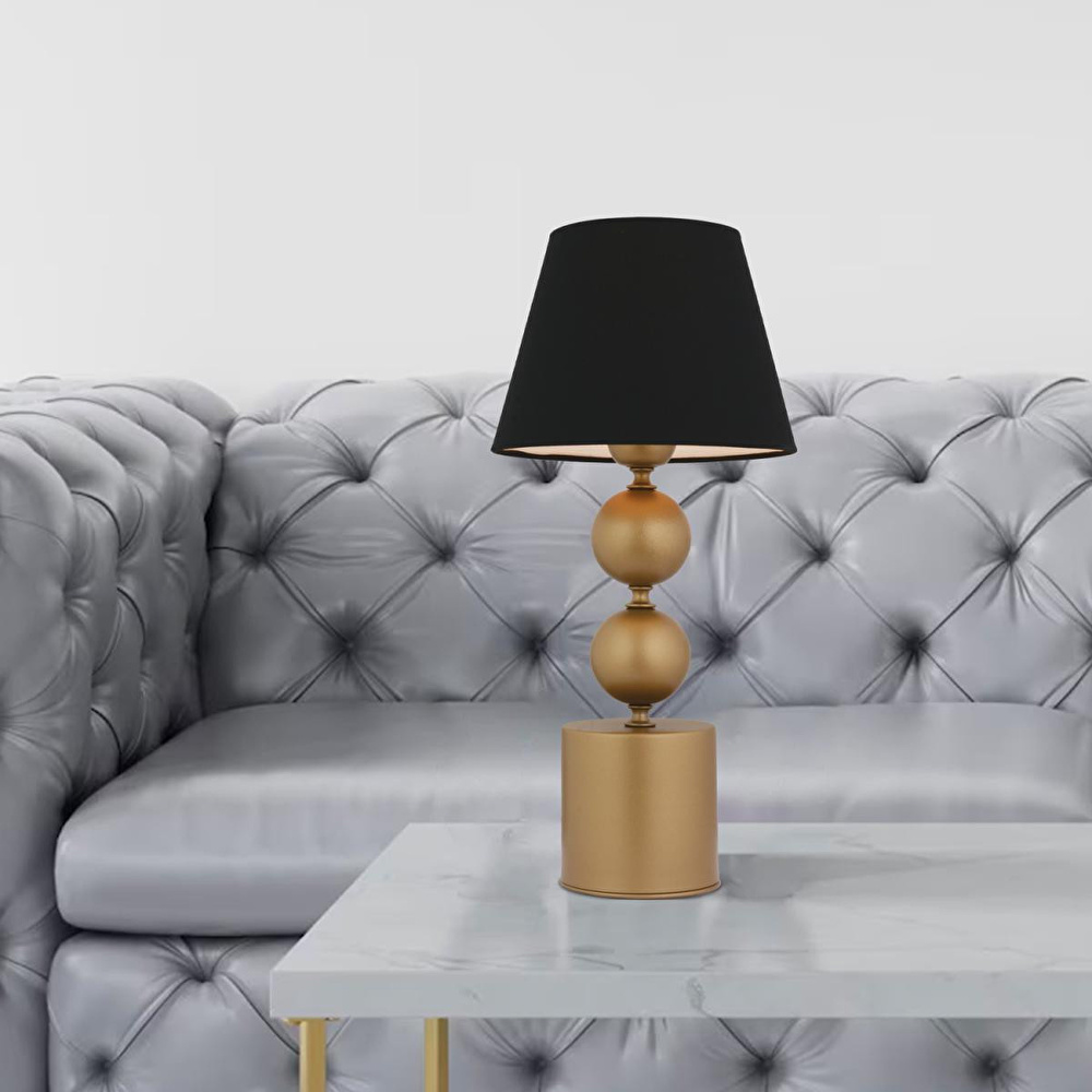 Apliqa Fragile Siyah Şapkalı Eskitme Masa Lambası Modern Tasarım Salon-yatak Odası Abajur görseli 1
