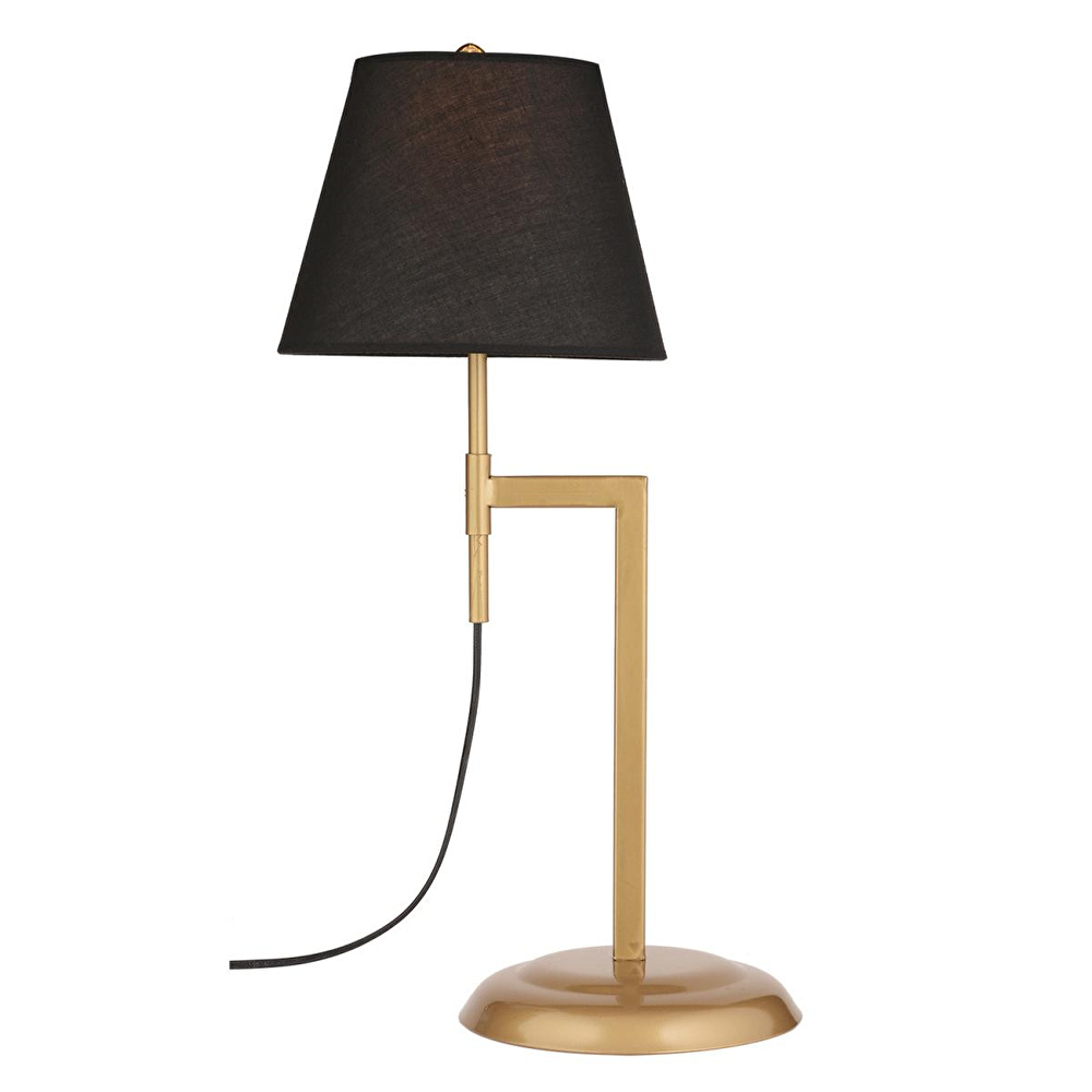 Apliqa Favla Siyah Şapkalı Eskitme Masa Lambası Modern Tasarım Ayarlanabilir Retro Abajur görseli 3