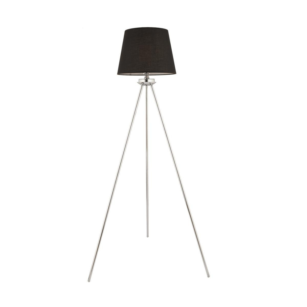 Apliqa Epona Siyah Şapkalı Krom Modern Dekoratif Salon Lambader görseli 2
