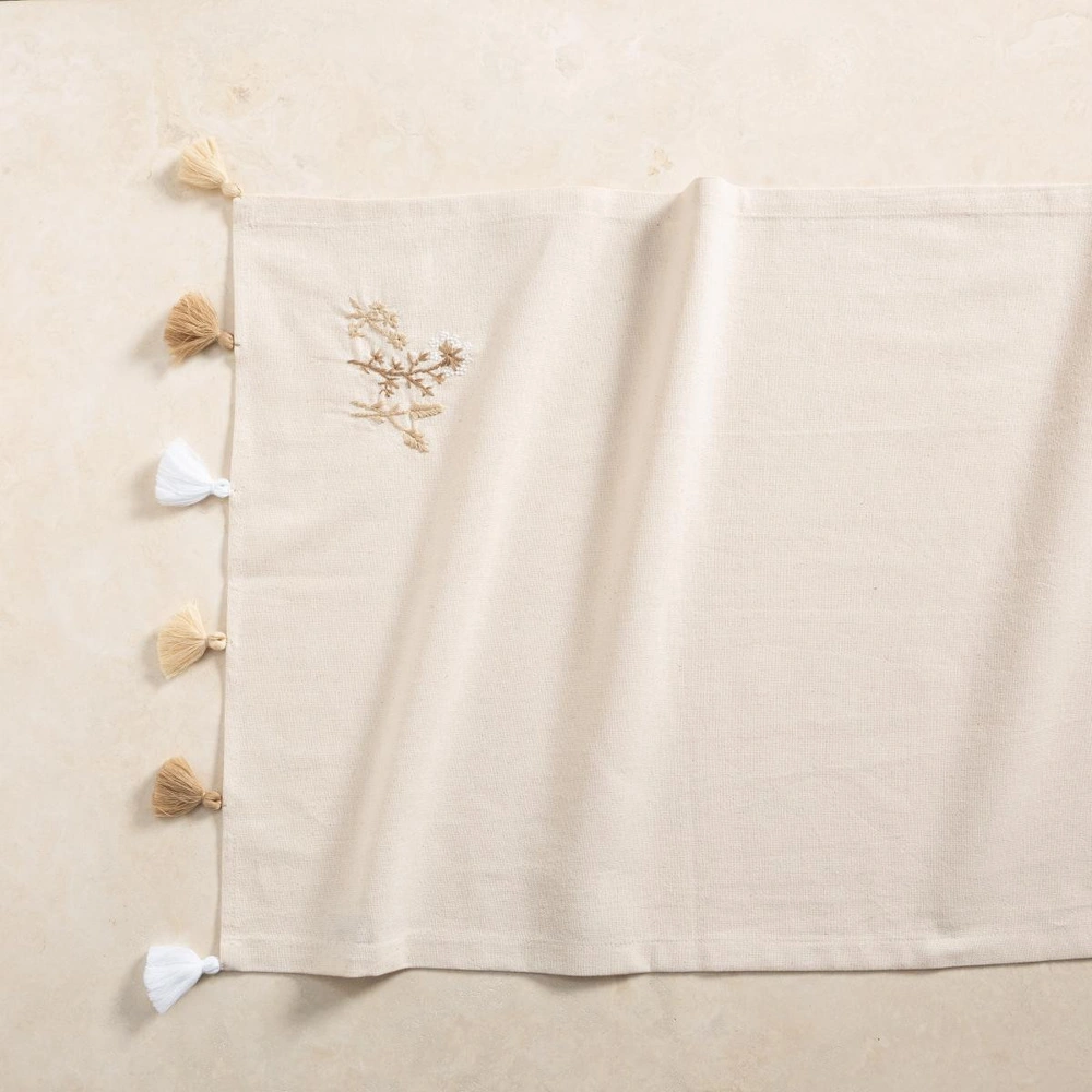 Mudo Home Bessy Nakişli Runner Ekru 50x130 Cm görseli 1