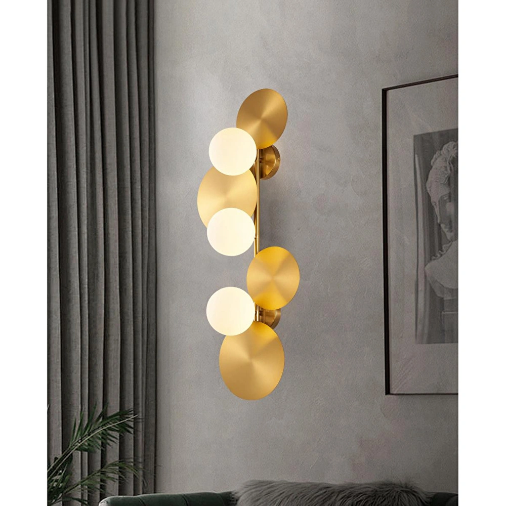 Apliqa Lunis Gold 4'lü Modern Salon Aplik görseli 1