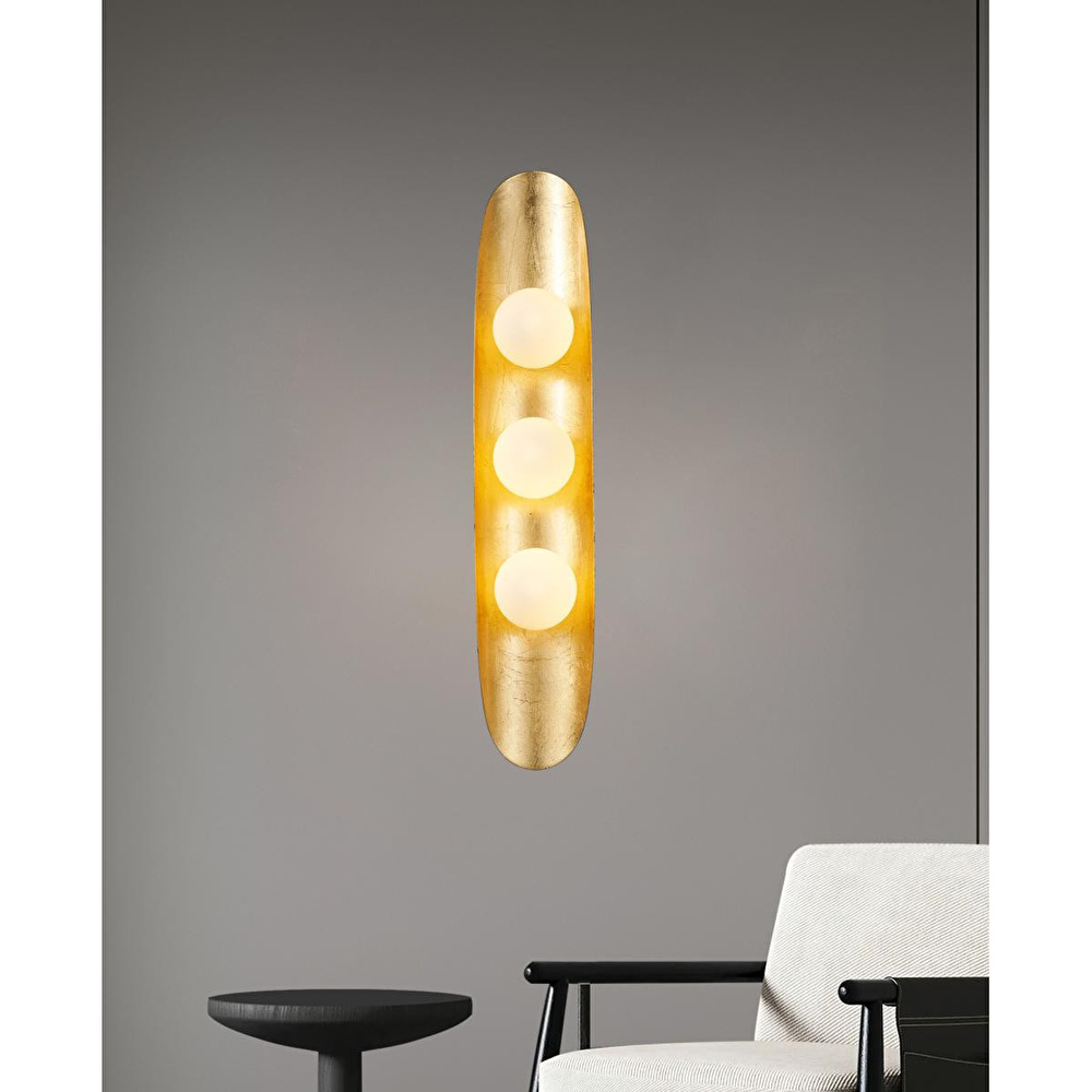 Apliqa Alba Gold 3'lü Modern Salon Aplik görseli 1