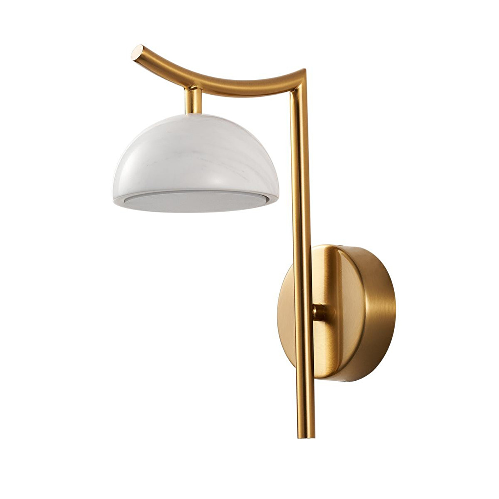 Apliqa Caelis Mermer Desenli Traverten Modern Salon Led Aplik görseli 3