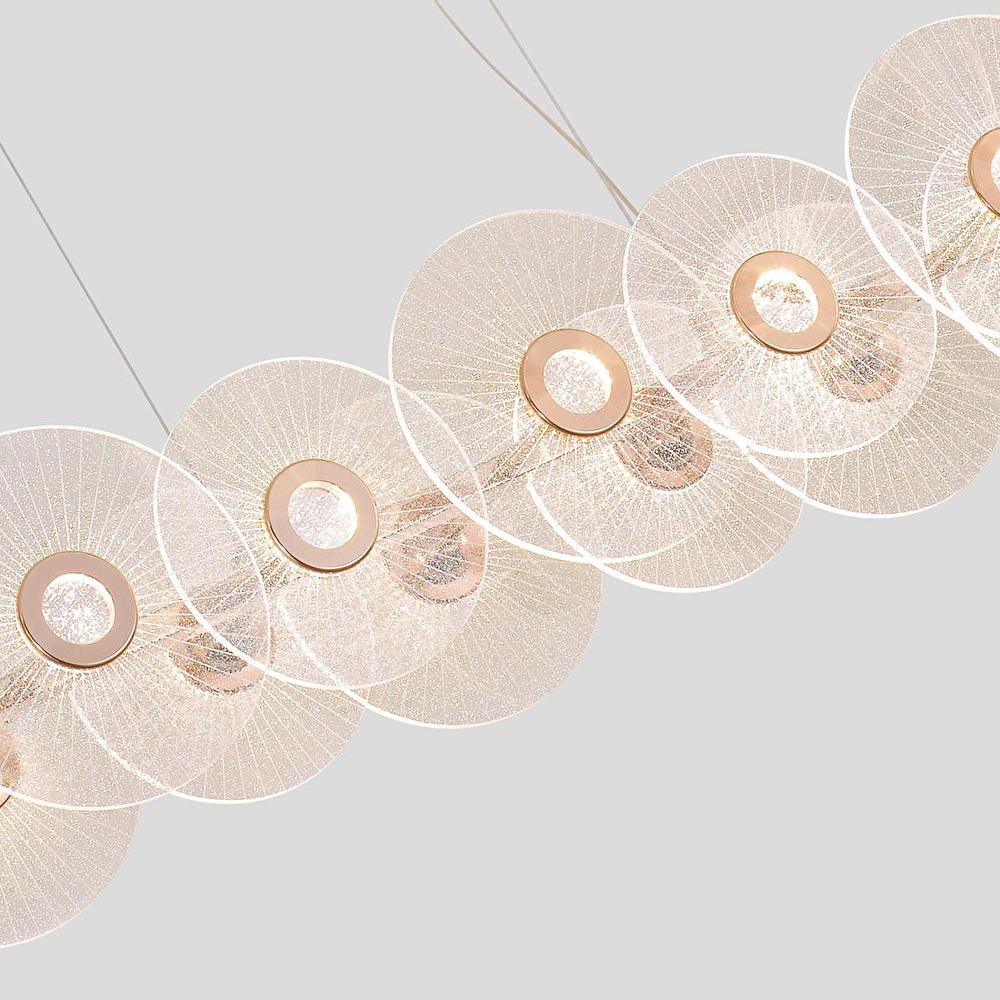 Apliqa Vetro 18'li Sıralı Led Salon Avize görseli 5