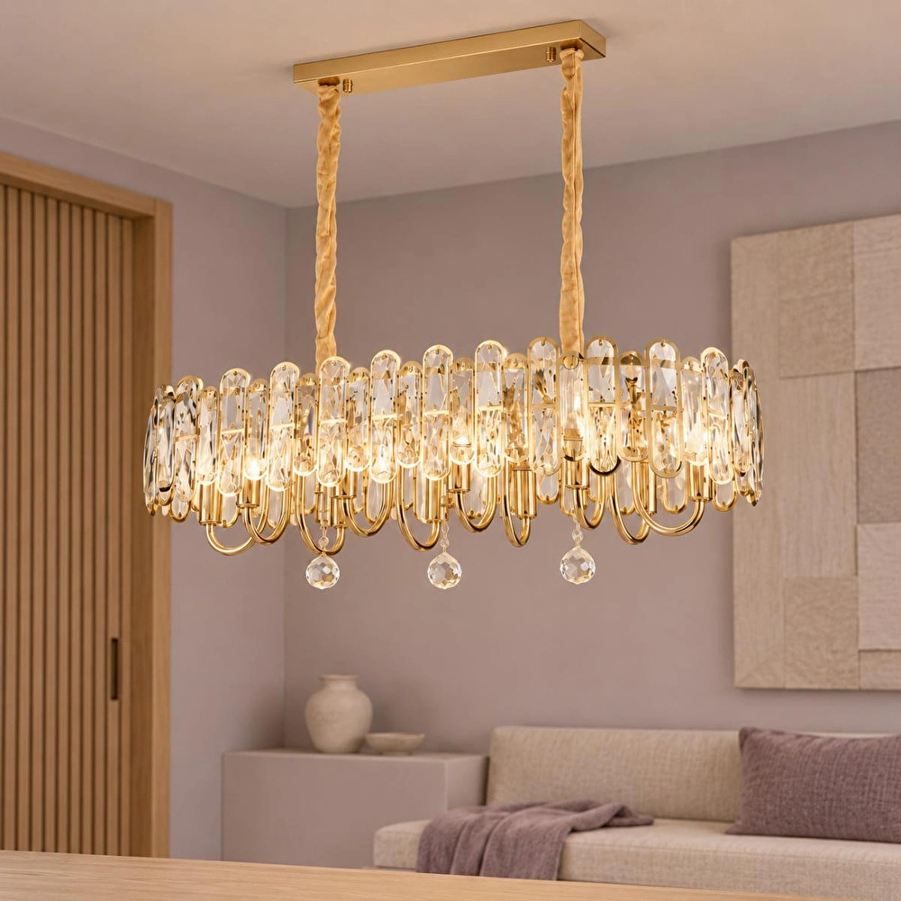 Apliqa Tortes 80'lik Gold Kristal Taşlı Avize görseli 1