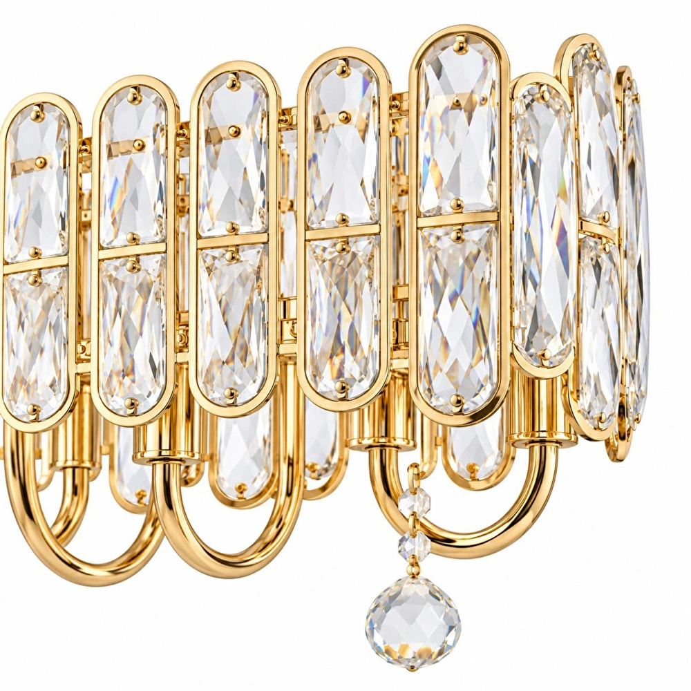 Apliqa Tortes 80'lik Gold Kristal Taşlı Avize görseli 4