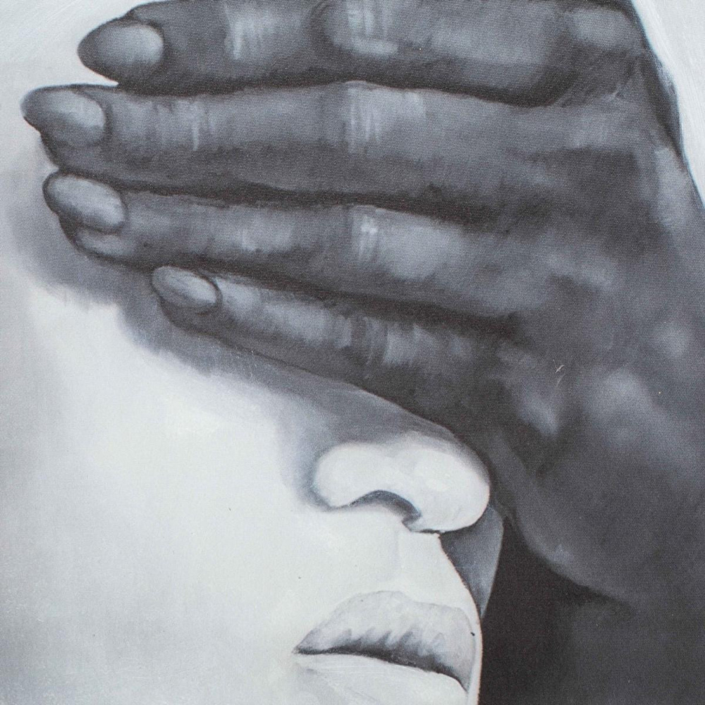 Mudo Home Abstract Women In White Yağli Boya Tablo 120x120 Cm görseli 2