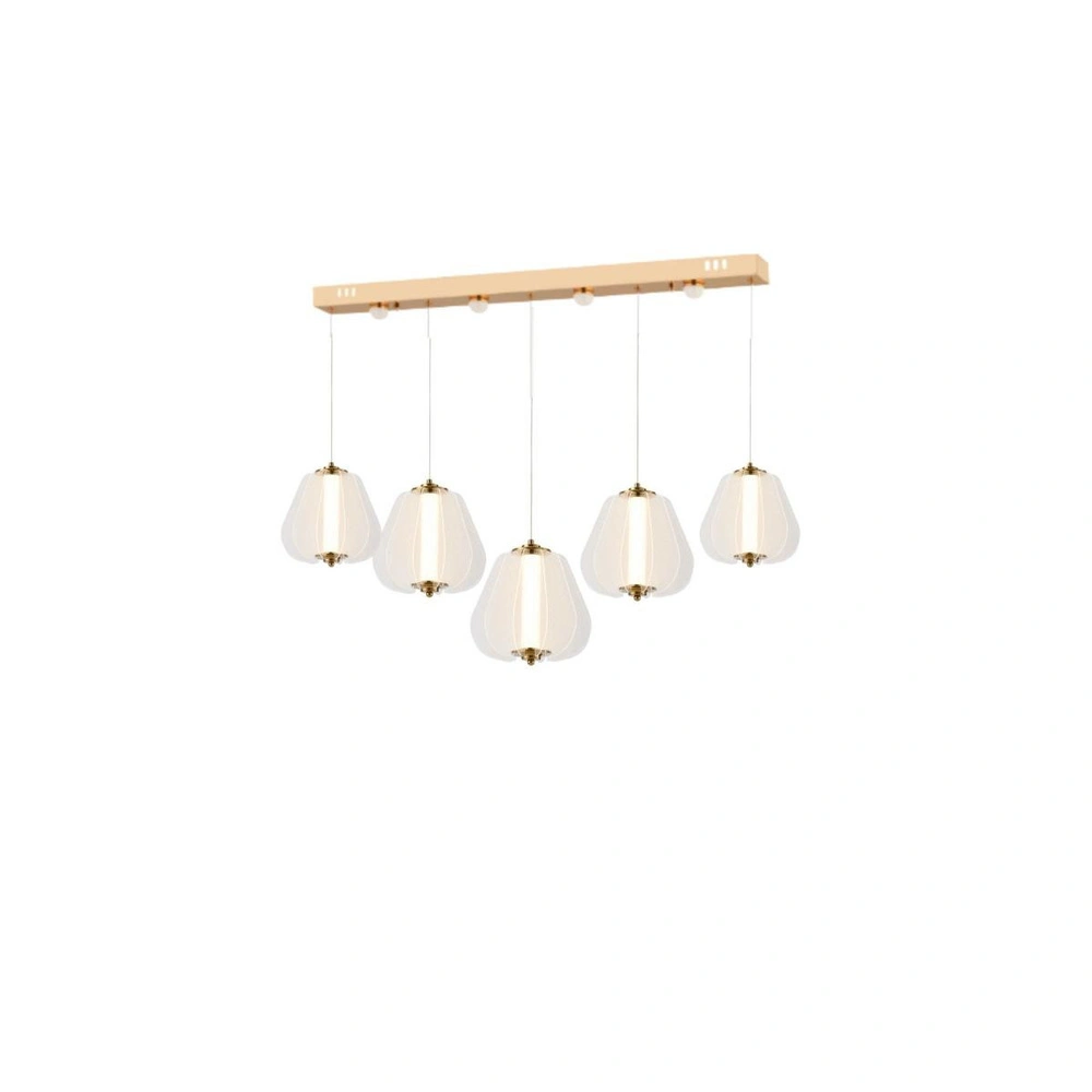 Apliqa Hopps 90 Watt 5'li Sıralı Bakır Led Sarkıt Avize görseli 3