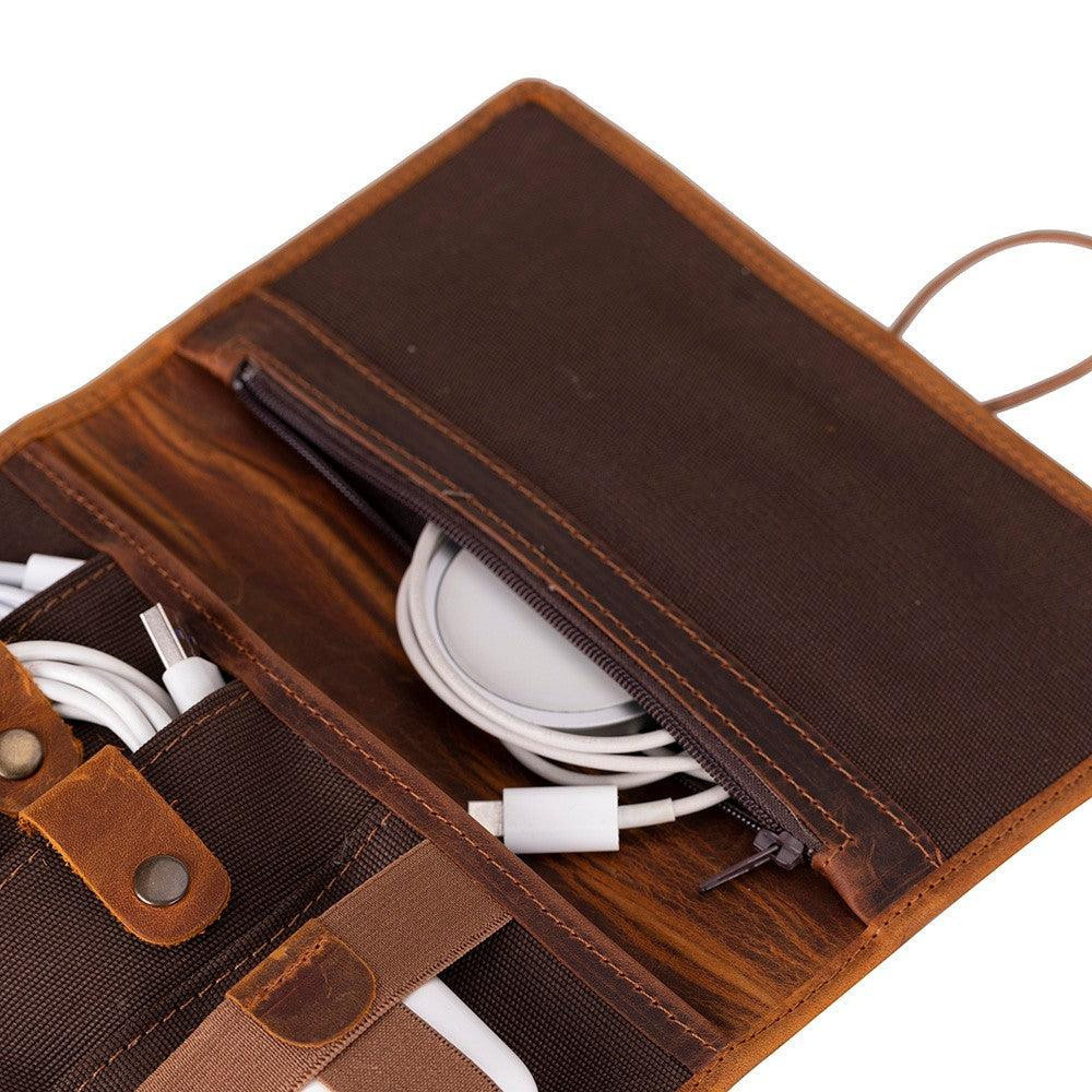 Bloominbag Torino Tech Roll Soft Moccasin Tan Hakiki Deri Kablo & Şarj Düzenleyici görseli 5