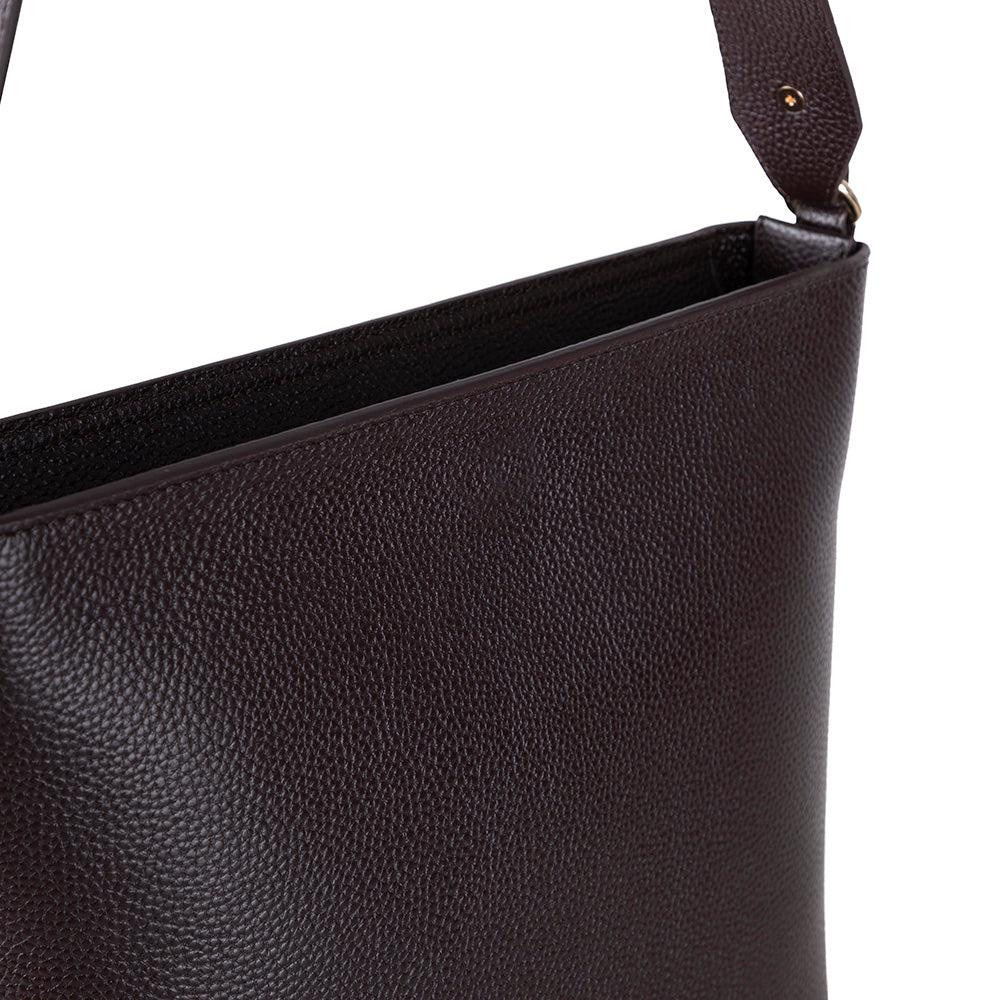 Bloominbag Milano Zip Tote – Toffee Brown Hakiki Deri Askılı Kadın Omuz Çantası görseli 4
