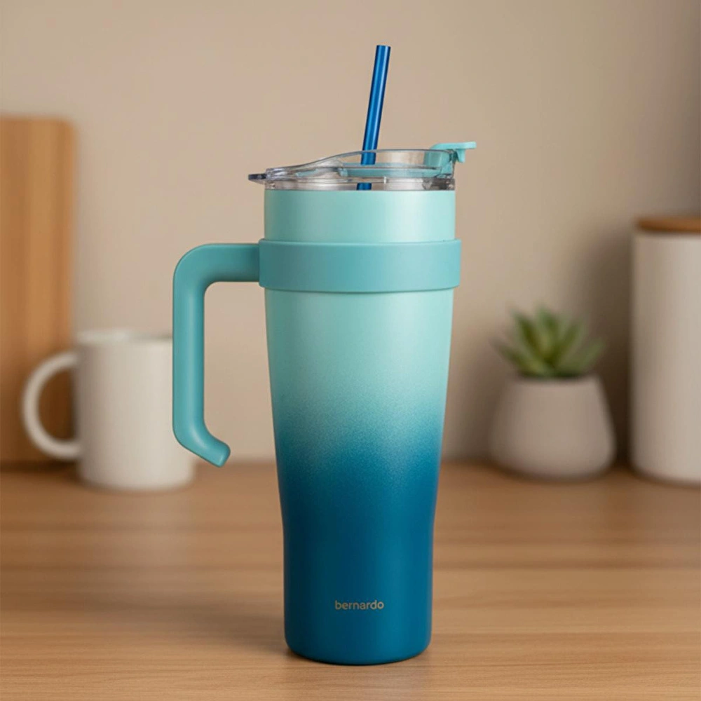 Bernardo Alto Pipetli Termos Bardak Lacivert 1000ml görseli 1
