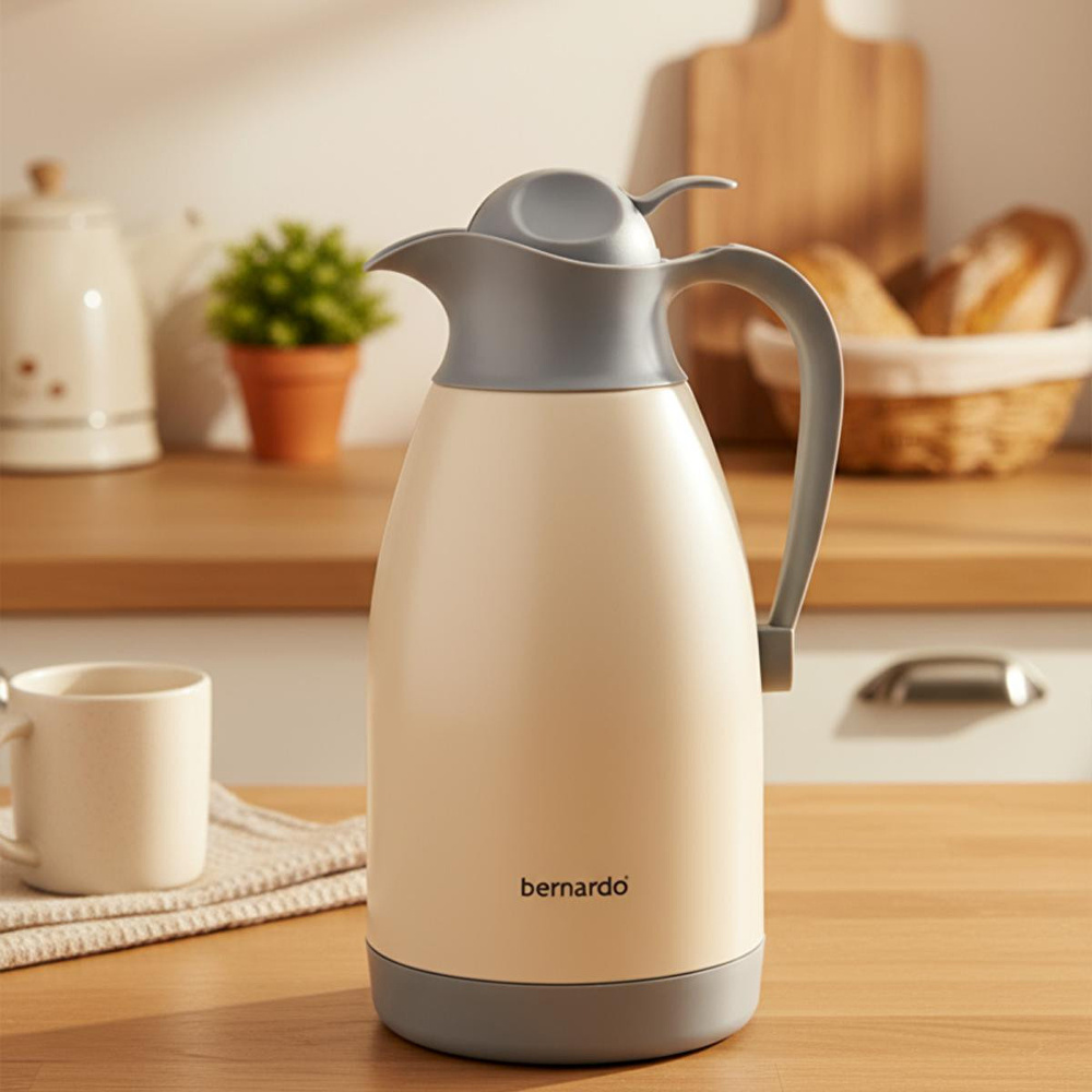 Bernardo Grandio Çelik Termos Krem 2 Litre görseli 3