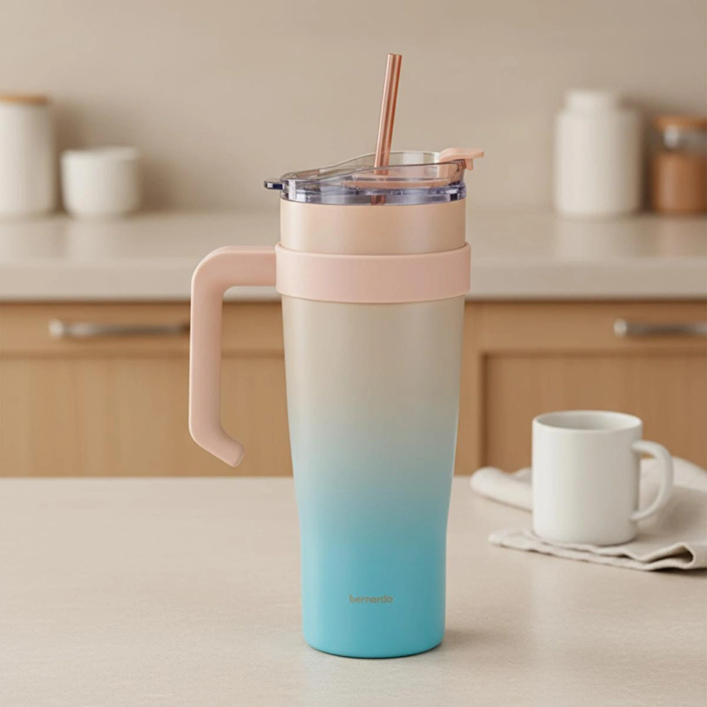 Bernardo Alto Pipetli Termos Bardak Turkuaz 1000ml görseli 1