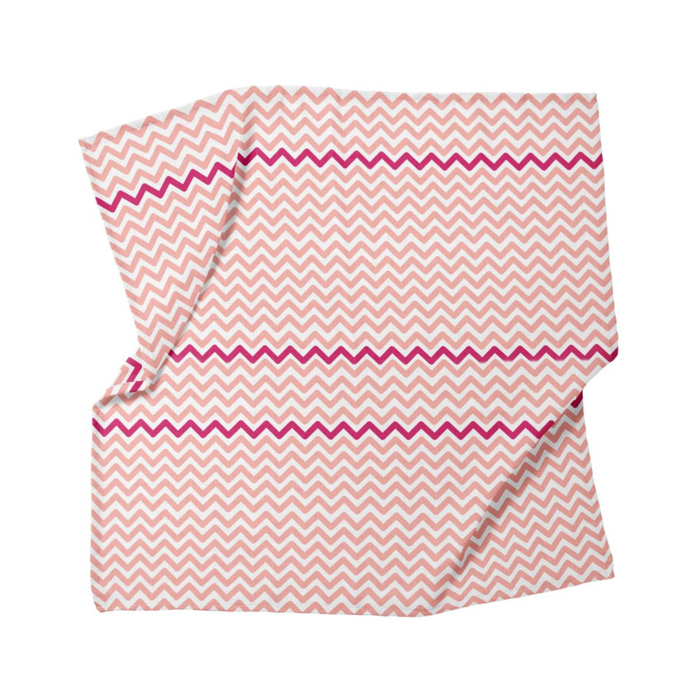 Itsy Bitsy Kids Big Flower Pink Zigzag , Müslin Bebek Örtüsü , 70x70 Cm görseli 2