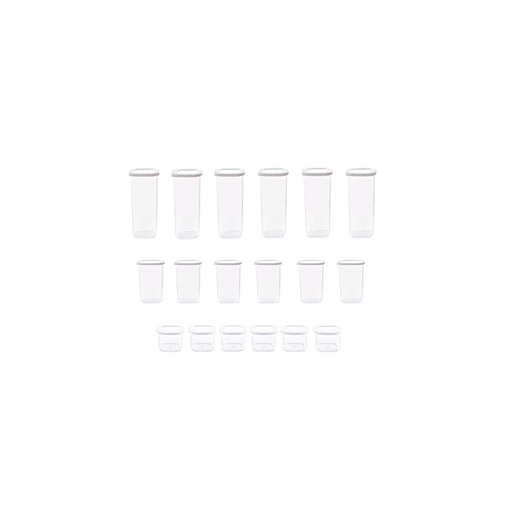 Vienev Foly Etiketli Kare Erzak Saklama Kabı 18'li Set 6x(0,55 Li̇tre, 1,2 Li̇tre, 1,75 Li̇tre) görseli 4