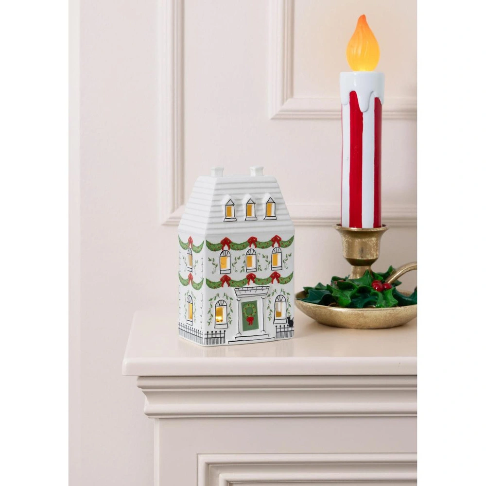 The Mia Dekoratif Led Işıklı Ev Biblo 12x7x19 Cm görseli 5