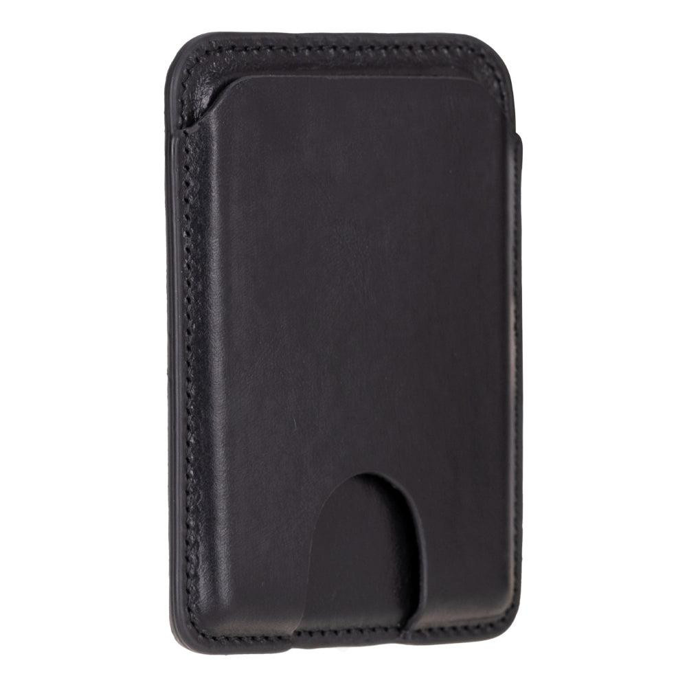 Bloominbag Linea Onyx Black Phone Card Holder Deri Telefon Kartlık görseli 5