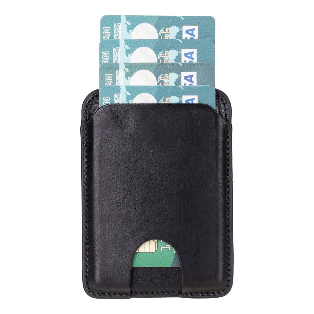 Bloominbag Linea Onyx Black Phone Card Holder Deri Telefon Kartlık görseli 2