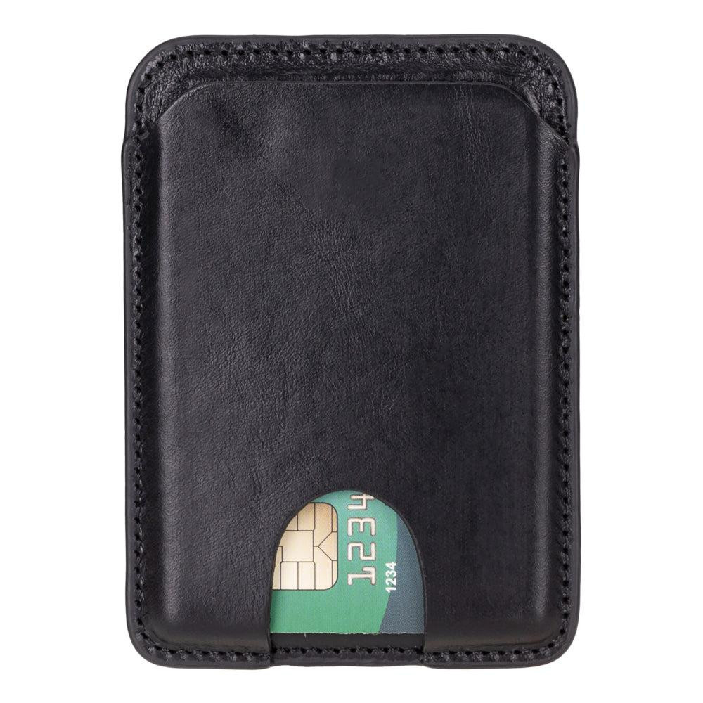 Bloominbag Linea Onyx Black Phone Card Holder Deri Telefon Kartlık görseli 3