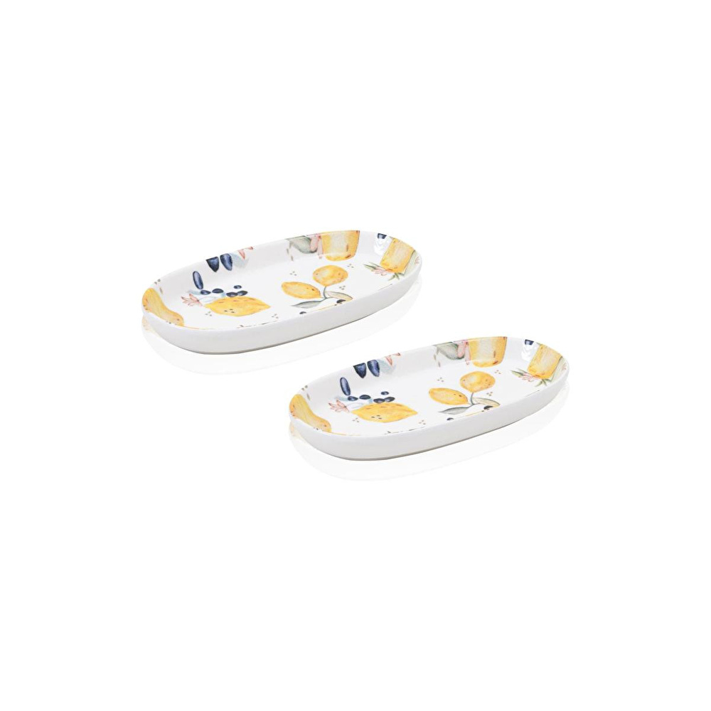 The Mia Limoncello Oval Servis 2li 21 Cm Lmn022 görseli 2