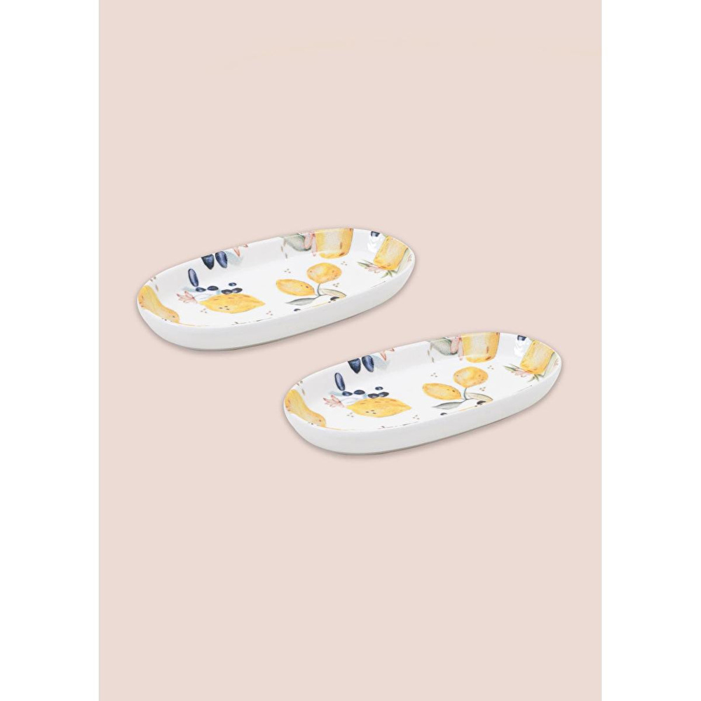 The Mia Limoncello Oval Servis 2li 21 Cm Lmn022 görseli 3