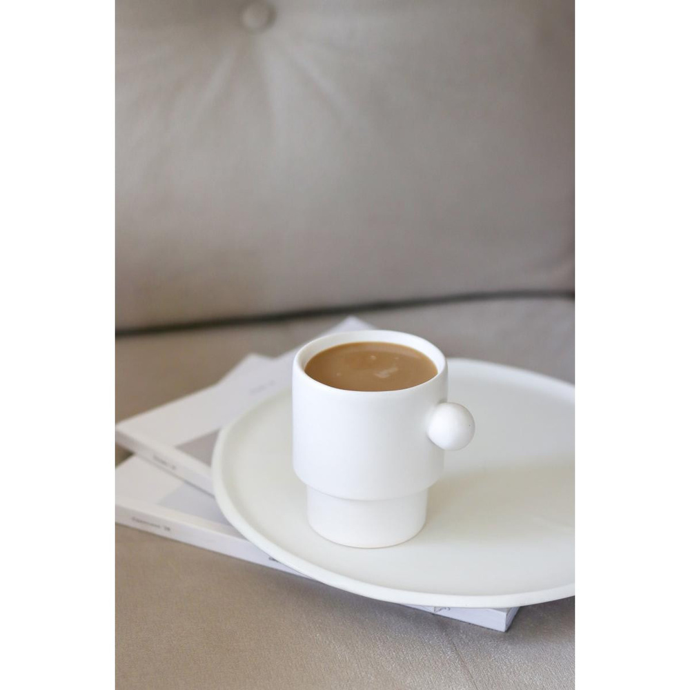 Beige & Stone Colorfull Coffe Collection Top Kulplu El Yapımı Seramik Kupa görseli 1