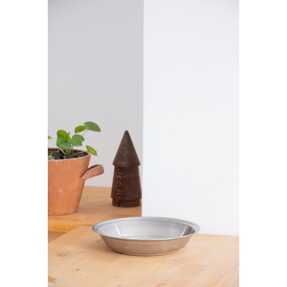 Beige & Stone Metal 21 Cm Salata Kısır Meyve Sunum Tabağı görseli 4