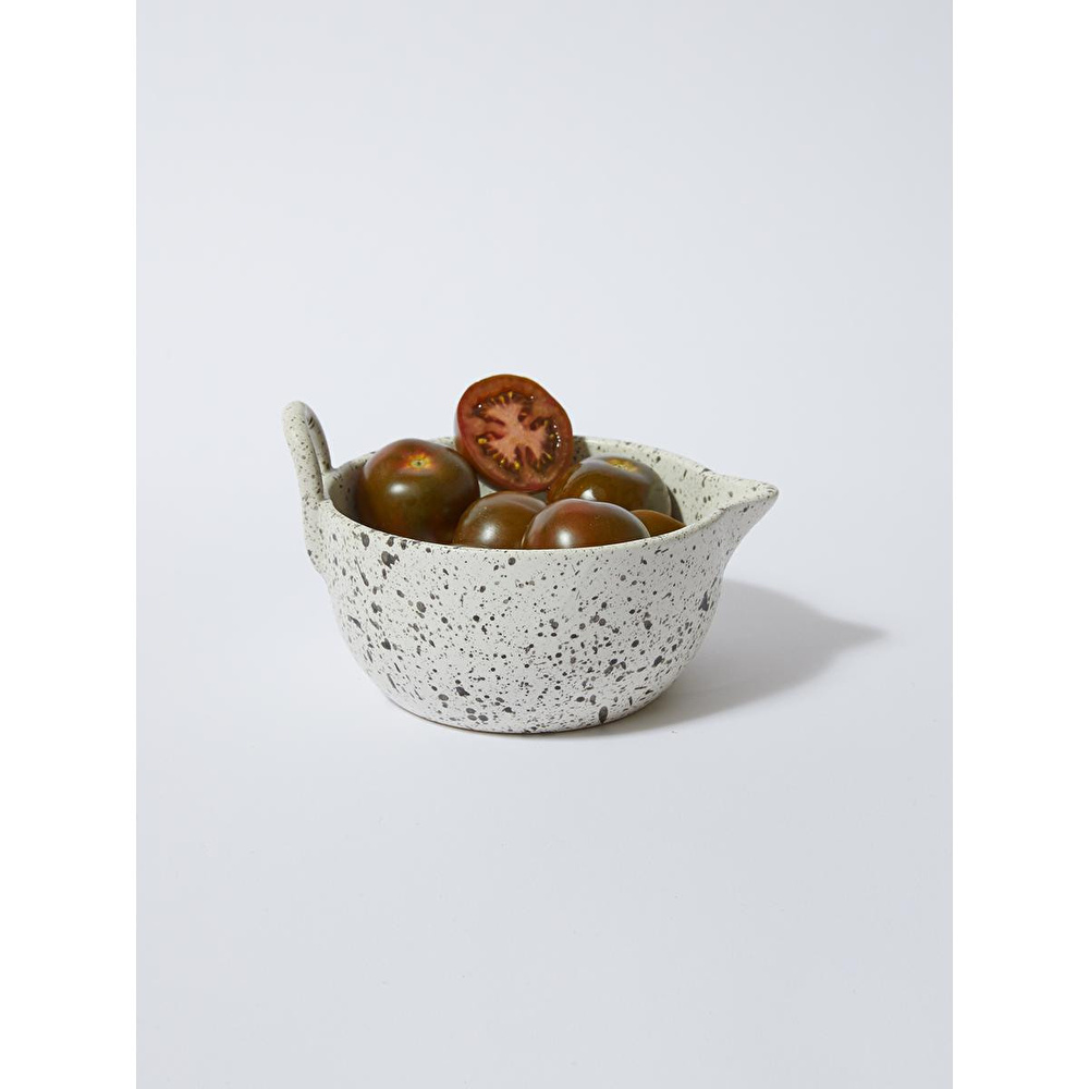 Beige & Stone Seramik Benekli Çırpma Karıştırma Kabı 850 Ml görseli 2