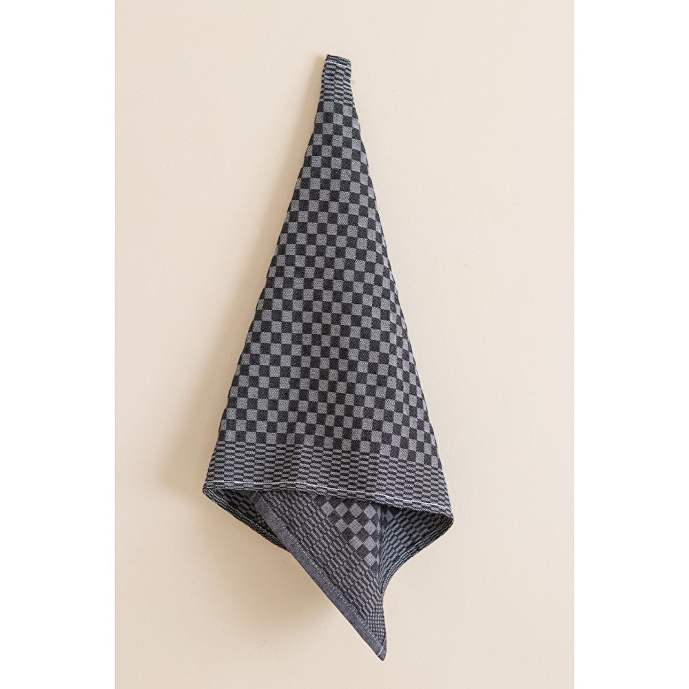 Beige & Stone Kareli 2'li Antrasit-gri Mutfak Kurulama Bezi 40x60 Cm görseli 2