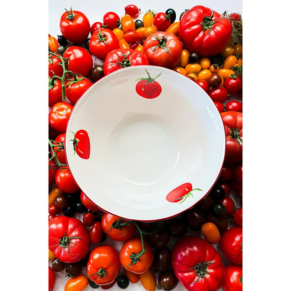 Rakle Pomodoro Stoneware Salata Kasesi 25 Cm görseli 3