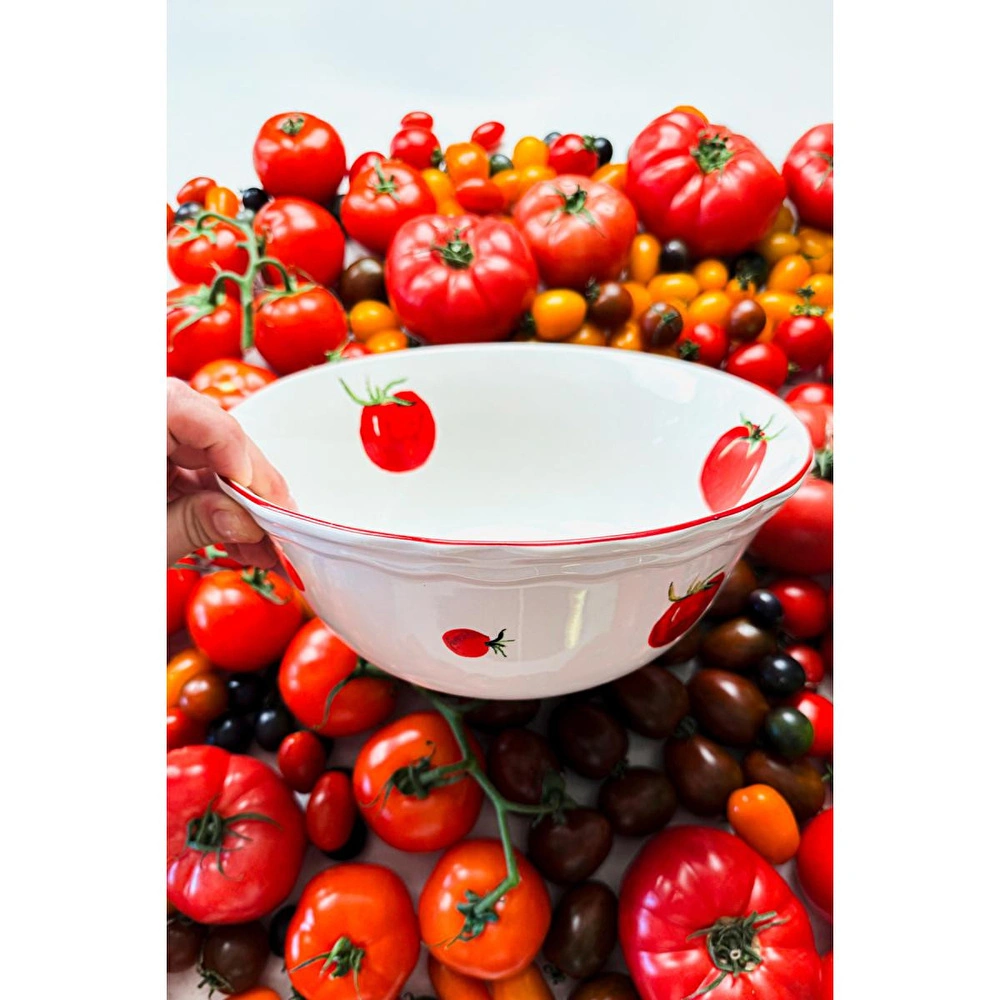 Rakle Pomodoro Stoneware Salata Kasesi 25 Cm görseli 2