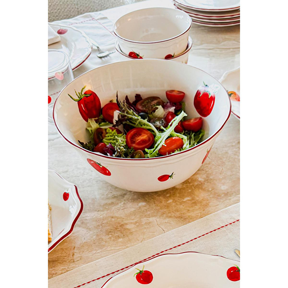 Rakle Pomodoro Stoneware Salata Kasesi 25 Cm görseli 1