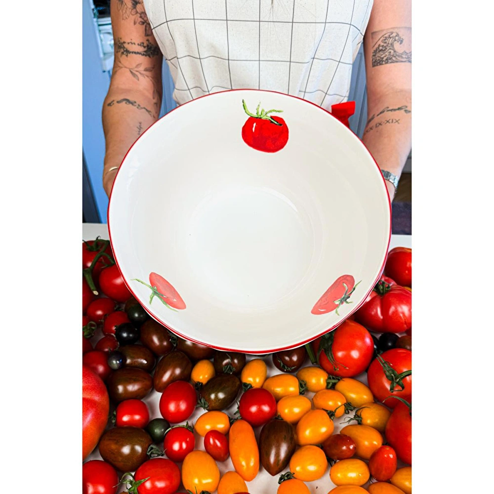 Rakle Pomodoro Stoneware Salata Kasesi 25 Cm görseli 5