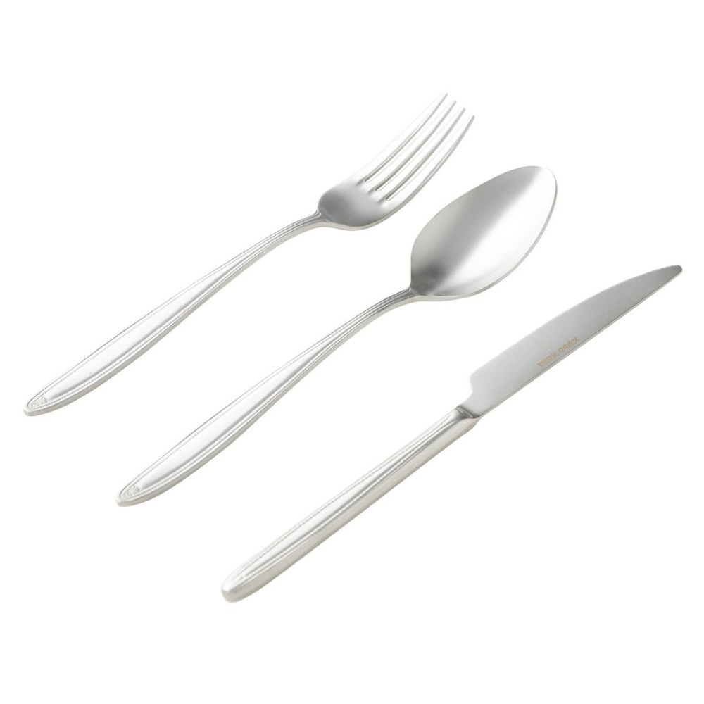 Mudo Home Essen 18 Parça Yemek Çatal Kaşik Biçak Seti̇ Mat Gümüş görseli 1